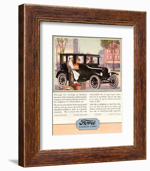 1924 Model T - Closed Cars-null-Framed Art Print