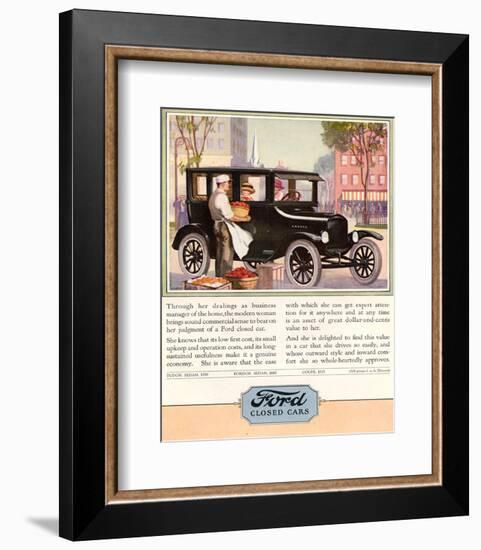 1924 Model T - Closed Cars-null-Framed Art Print