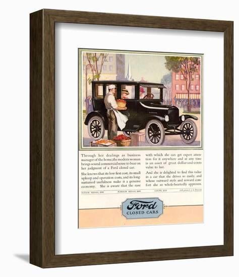 1924 Model T - Closed Cars-null-Framed Art Print