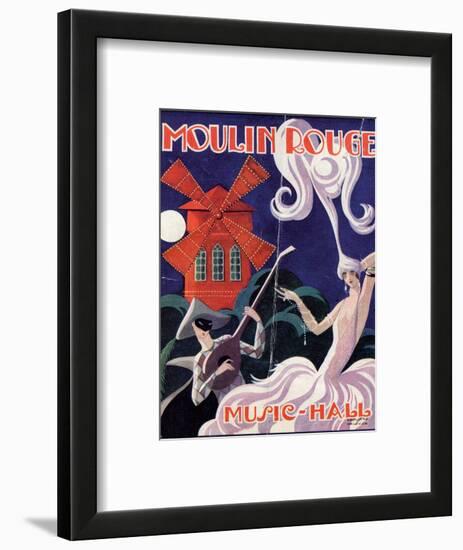 1924 Moulin Rouge Programme-Edouard Halouze-Framed Premium Giclee Print