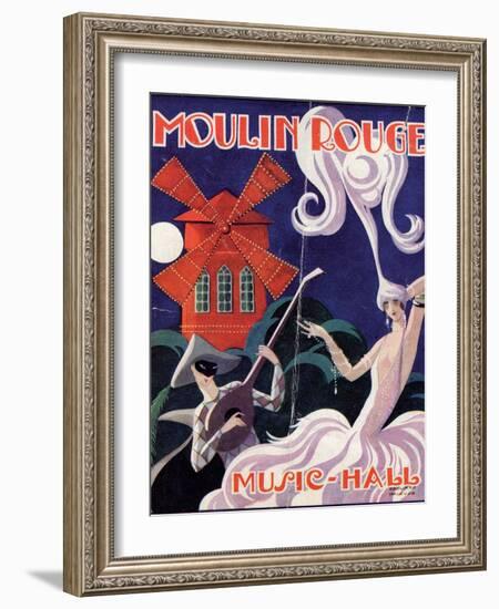 1924 Moulin Rouge Programme-Edouard Halouze-Framed Giclee Print