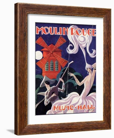 1924 Moulin Rouge Programme-Edouard Halouze-Framed Giclee Print