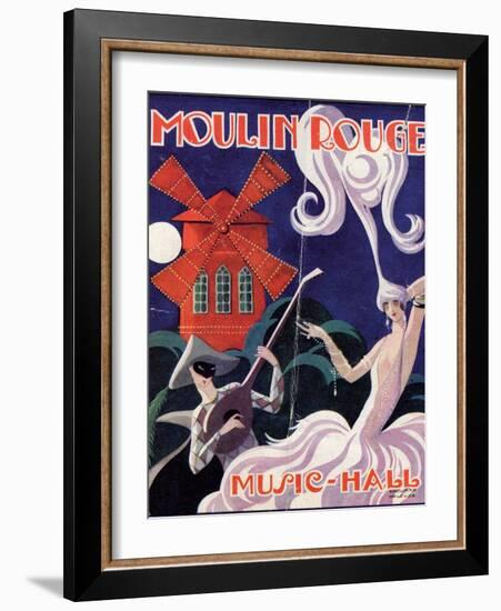 1924 Moulin Rouge Programme-Edouard Halouze-Framed Giclee Print