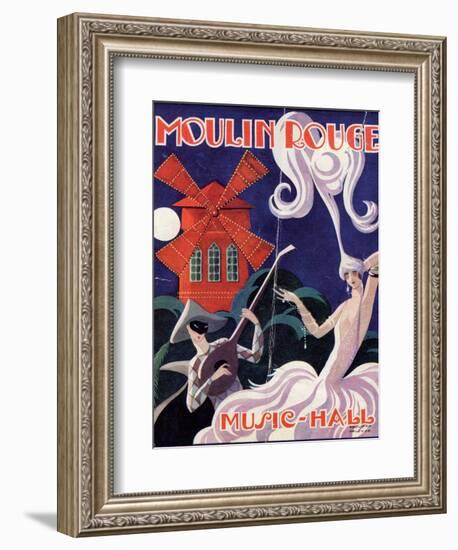 1924 Moulin Rouge Programme-Edouard Halouze-Framed Giclee Print