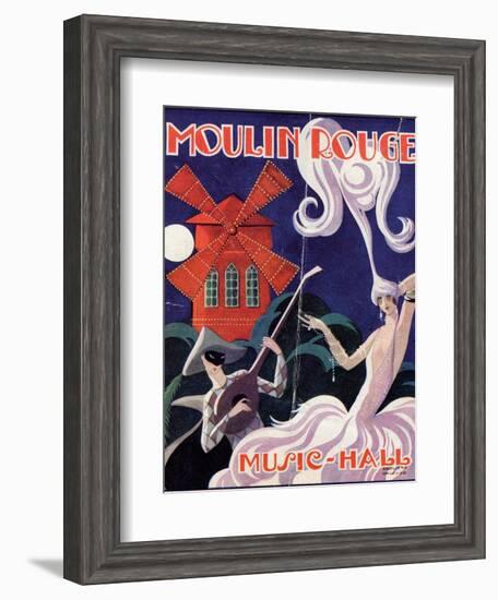 1924 Moulin Rouge Programme-Edouard Halouze-Framed Giclee Print