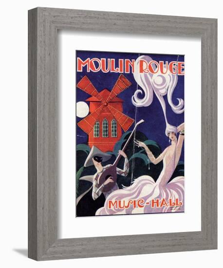 1924 Moulin Rouge Programme-Edouard Halouze-Framed Giclee Print