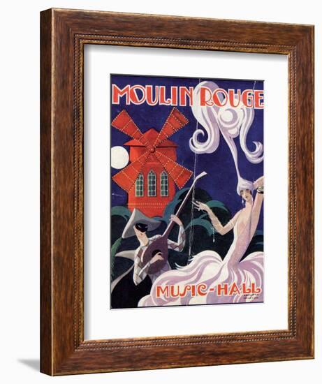 1924 Moulin Rouge Programme-Edouard Halouze-Framed Giclee Print