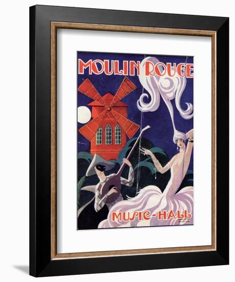 1924 Moulin Rouge Programme-Edouard Halouze-Framed Giclee Print