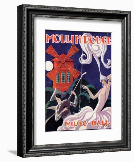 1924 Moulin Rouge Programme-Edouard Halouze-Framed Giclee Print