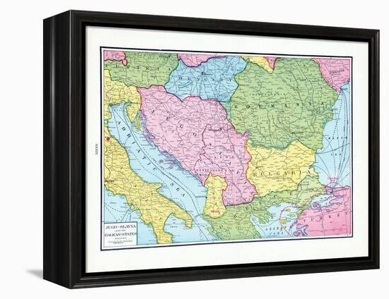 1925, Bosnia & Herzegovina, Bulgaria, Hungary, Romania, Europe, Jugo-Slavia and the Balkan - States-null-Framed Premier Image Canvas