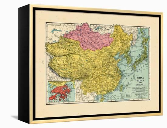 1925, China, Japan, Mongolia, North Korea, South Korea, Asia, China-null-Framed Premier Image Canvas