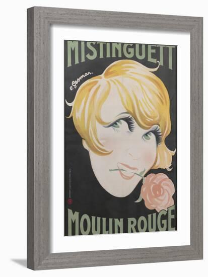 1925 Mistinguett Moulin Rouge-Charles Gesmar-Framed Giclee Print