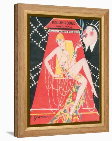 1925 Moulin Rouge programme ça c'est paris-Edouard Halouze-Framed Premier Image Canvas