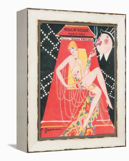 1925 Moulin Rouge programme ça c'est paris-Edouard Halouze-Framed Premier Image Canvas