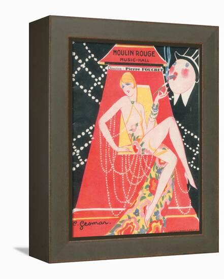 1925 Moulin Rouge programme ça c'est paris-Edouard Halouze-Framed Premier Image Canvas