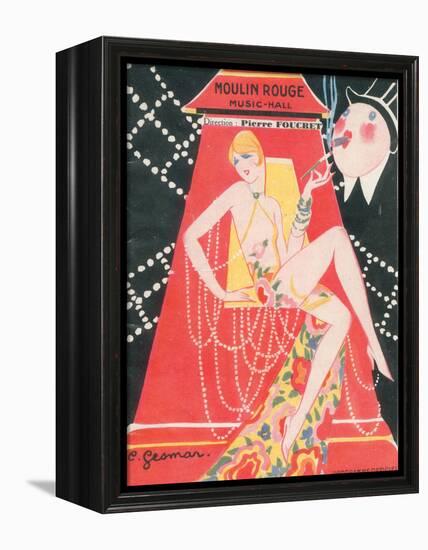 1925 Moulin Rouge programme ça c'est paris-Edouard Halouze-Framed Premier Image Canvas