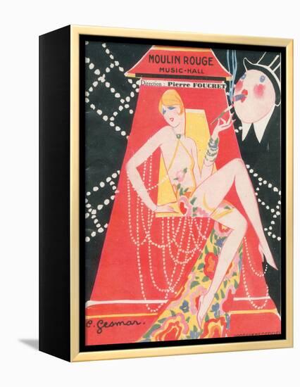 1925 Moulin Rouge programme ça c'est paris-Edouard Halouze-Framed Premier Image Canvas