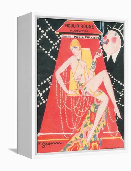 1925 Moulin Rouge programme ça c'est paris-Edouard Halouze-Framed Premier Image Canvas