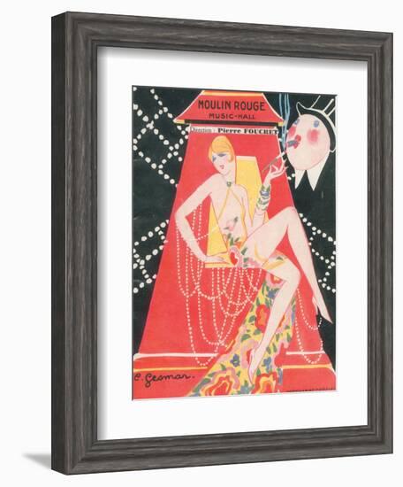 1925 Moulin Rouge programme ça c'est paris-Edouard Halouze-Framed Premium Giclee Print