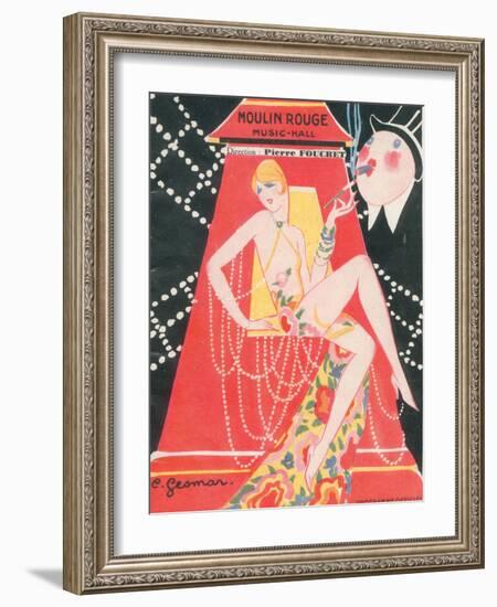 1925 Moulin Rouge programme ça c'est paris-Edouard Halouze-Framed Giclee Print