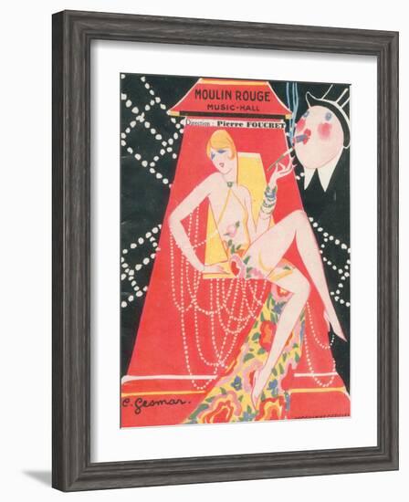 1925 Moulin Rouge programme ça c'est paris-Edouard Halouze-Framed Giclee Print