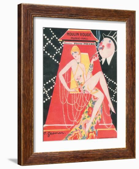 1925 Moulin Rouge programme ça c'est paris-Edouard Halouze-Framed Giclee Print