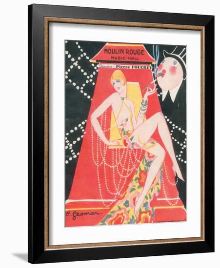 1925 Moulin Rouge programme ça c'est paris-Edouard Halouze-Framed Giclee Print