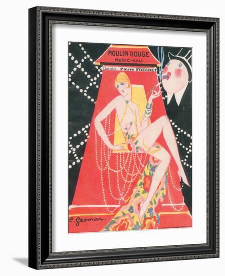 1925 Moulin Rouge programme ça c'est paris-Edouard Halouze-Framed Giclee Print