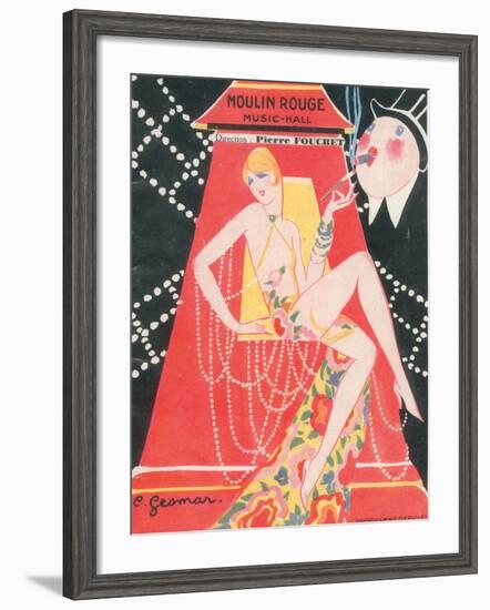 1925 Moulin Rouge programme ça c'est paris-Edouard Halouze-Framed Giclee Print