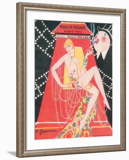 1925 Moulin Rouge programme ça c'est paris-Edouard Halouze-Framed Giclee Print