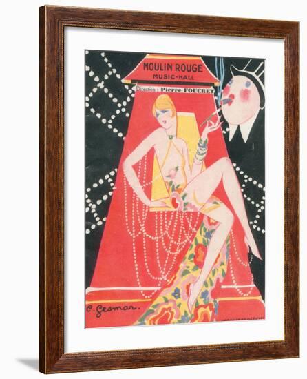 1925 Moulin Rouge programme ça c'est paris-Edouard Halouze-Framed Giclee Print