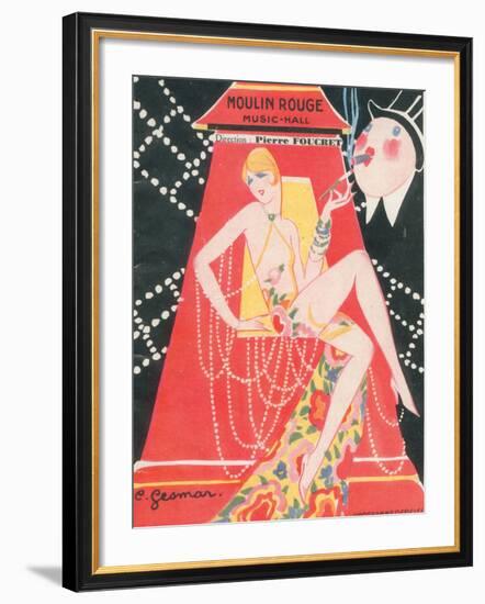 1925 Moulin Rouge programme ça c'est paris-Edouard Halouze-Framed Giclee Print