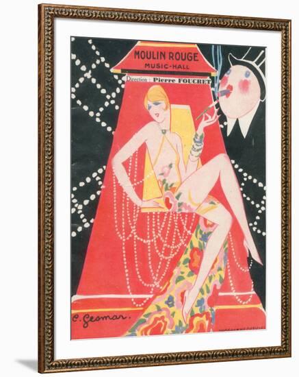 1925 Moulin Rouge programme ça c'est paris-Edouard Halouze-Framed Giclee Print