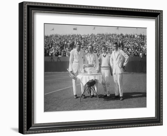 1926 American Davis Cup Team with their Trophy-null-Framed Photo