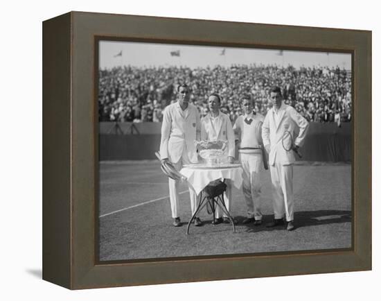 1926 American Davis Cup Team with their Trophy-null-Framed Stretched Canvas