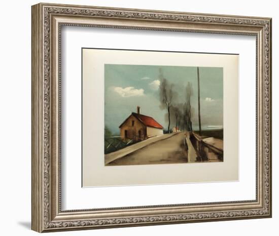 1926 - La Route De Brezolles-Maurice De Vlaminck-Framed Collectable Print