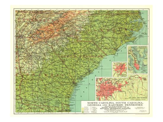 1926 North Carolina South Carolina Georgia And Eastern Tennessee