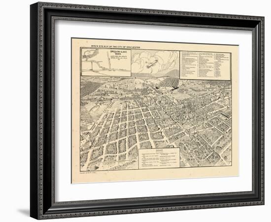 1926, Winchester Bird's Eye View, Virginia, United States-null-Framed Giclee Print
