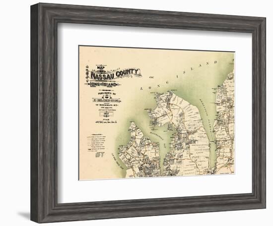 1927, Great Neck, Port Washington, Glen Cove, Sea Cliff, Little Neck Bay, Manhasset Bay--Framed Giclee Print