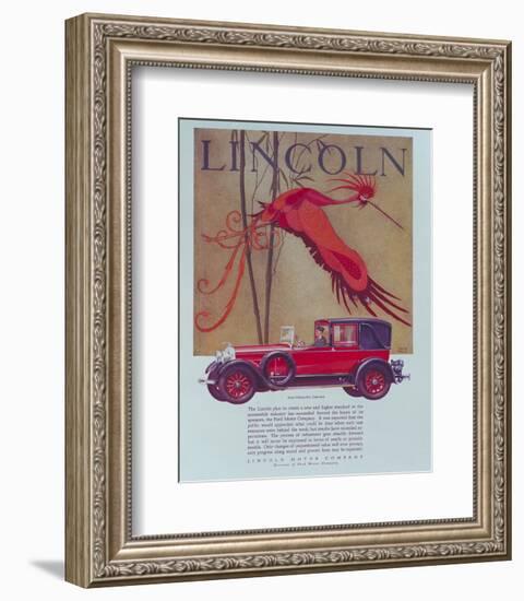 1928 Lincoln Cabriolet-null-Framed Premium Giclee Print