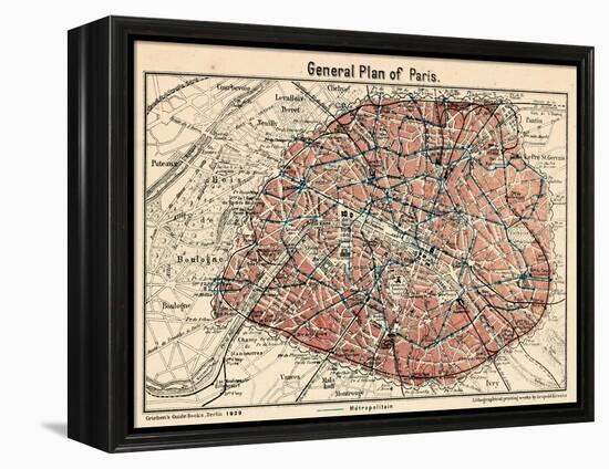 1929, France, Paris General-null-Framed Premier Image Canvas