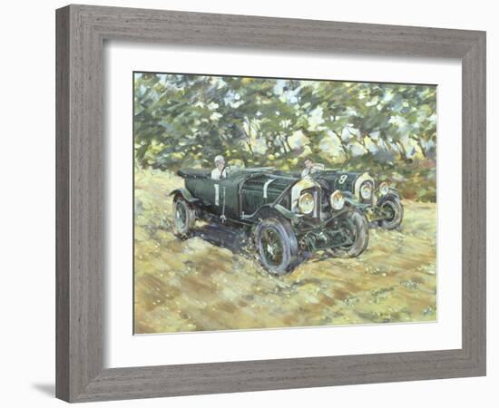 1929 Le Mans Winning Bentleys-Clive Metcalfe-Framed Giclee Print