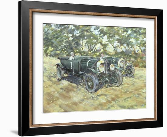 1929 Le Mans Winning Bentleys-Clive Metcalfe-Framed Giclee Print