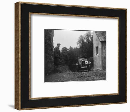 1929 Riley saloon of AP Squire competing in the JCC Lynton Trial, 1932-Bill Brunell-Framed Photographic Print