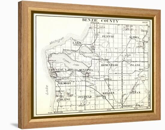 1930, Benzie County, Crystal Lake, Platte, Almira, Homestead, Inland, Gilmore, Blaine, Joyfield, We-null-Framed Premier Image Canvas