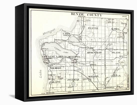 1930, Benzie County, Crystal Lake, Platte, Almira, Homestead, Inland, Gilmore, Blaine, Joyfield, We-null-Framed Premier Image Canvas