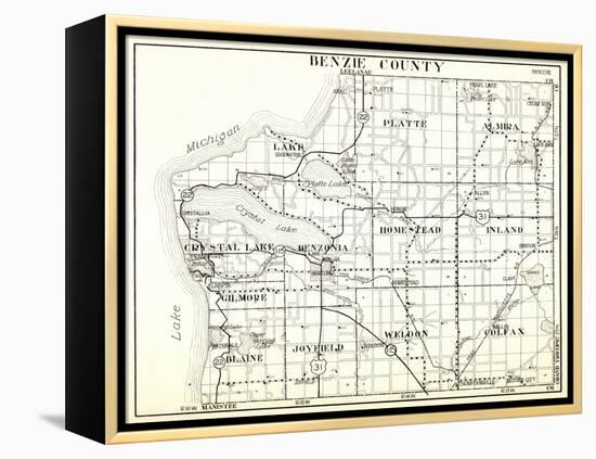 1930, Benzie County, Crystal Lake, Platte, Almira, Homestead, Inland, Gilmore, Blaine, Joyfield, We-null-Framed Premier Image Canvas