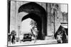 1930 Cadillac Saloon Beneath the Amber Gate, Jaipur, India, (C193)-null-Mounted Photographic Print