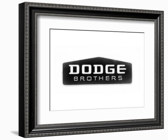 1930 Dodge Brothers Name Plate-null-Framed Art Print