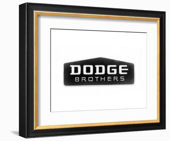 1930 Dodge Brothers Name Plate-null-Framed Art Print